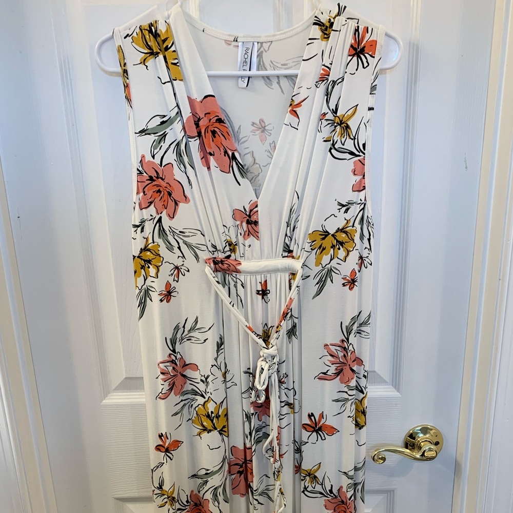 Rachel Pally Maternity Dress. Size Large. Cream with floral pattern.